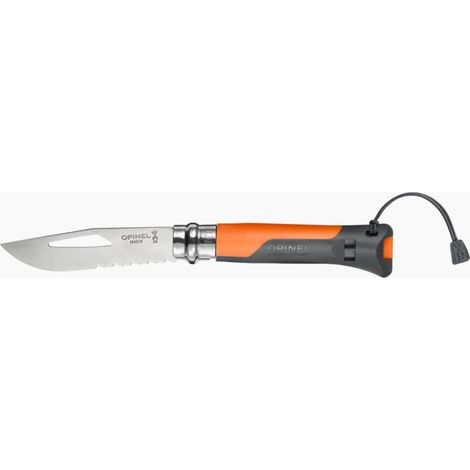 Opinel 03725 Coltello Outdoor n°8 Lama 8cm Trekking Alpinismo Canyoning Fischietto Taglia Corde