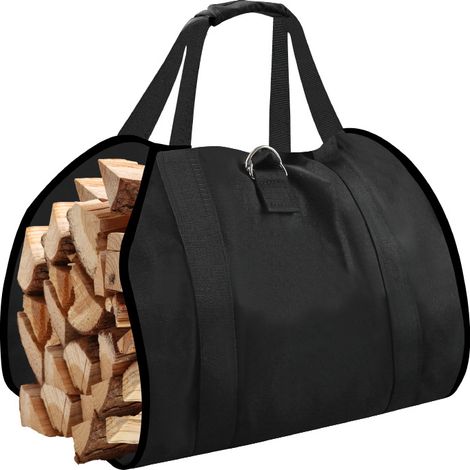 Sac de transport pour bois de chauffage et tapis résistant au feu pour cheminée, excellent cadeau pour le chalet, grand sac de transport,8748cm (1/5)