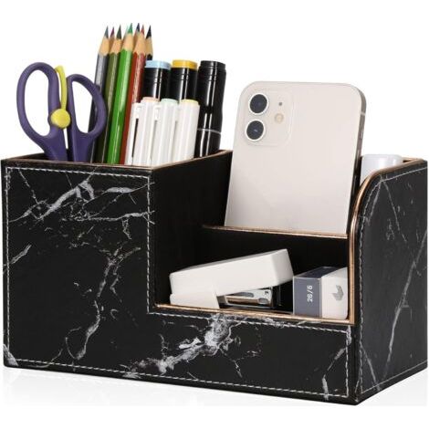Schreibtisch-Stiftehalter – Büro-Stiftehalter-Organizer, Bürozubehör, Bürobedarf, Organisation, Dekoration (Schwarz)