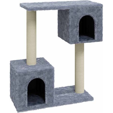 Maison Exclusive - Albero per Gatti con Tiragraffi in Sisal Grigio Chiaro 60 cm (1/5)