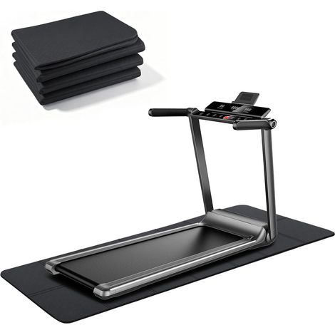 Tapis de protection de sol, pliable, 183 x 61 cm, 6 mm, en PVC, pour tapis de course, vélo d'appartement et équipements de fitness, protège les sols contre les vibrations et le bruit, antidérapant et (1/5)