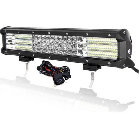 Lampe de travail LED, technologie 9D, pour utilisation tout-terrain, 15 pouces 390W avec câble (1/2)