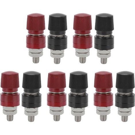 5er-Set M8-Anschlussklemmen aus technischem Kunststoff, vernickeltes Messing, Inverter-Anschlussklemmen für Schweißmaschinen