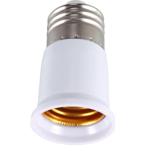 Adaptateur/rallonge blanc argenté pour douille E27 vers E27 (1/4)