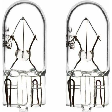 2x ampoule 12V 5W T10 W2,1x9,5D wedge transparent voiture moto tracteur remorque