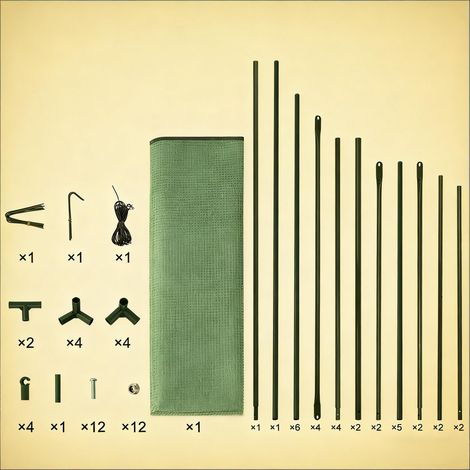 Serre de jardin pour plantes, serre extérieure robuste, abri de culture en extérieur (1/5)