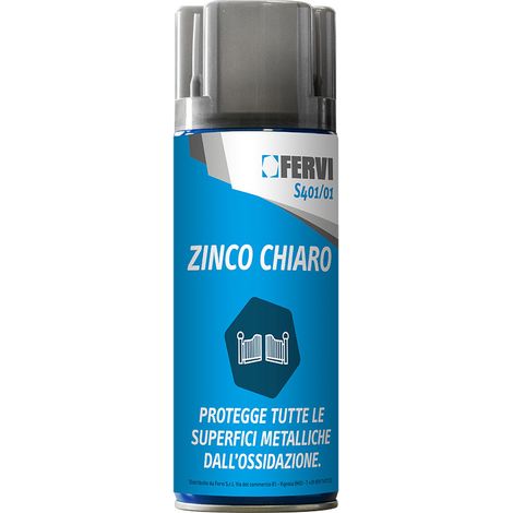 Bomboletta spray zinco chiaro zincante a freddo 400ml Fervi s401/01