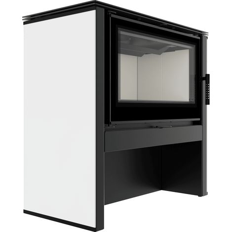 Kaminofen aus Stahl KRATKI JUNO 12 kW Ø 160 weißes Paneel (1/5)