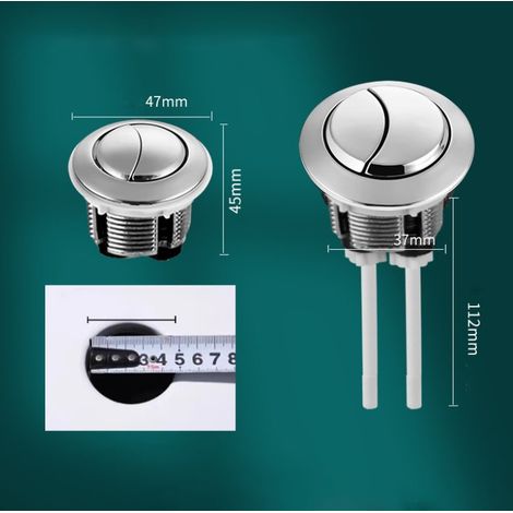 Petit Bouton Reservoir Eau Couvercle Toilettes Double Poussoir Universel (1/3)