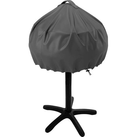 Housse de Barbecue Électrique Rond 50x46cm, Noir, Résistante aux Intempéries, avec Découpe pour Poignée, Facile à Retirer, Protection Universelle pour Petit Gril (1/5)