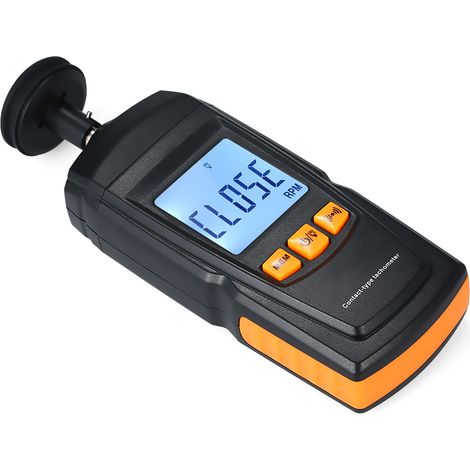 Tachymètre Numérique Portable à Contact LCD Compte-Tours Mesureur de Vitesse de Rotation Moteur pour Fabrication Automobile (1/2)