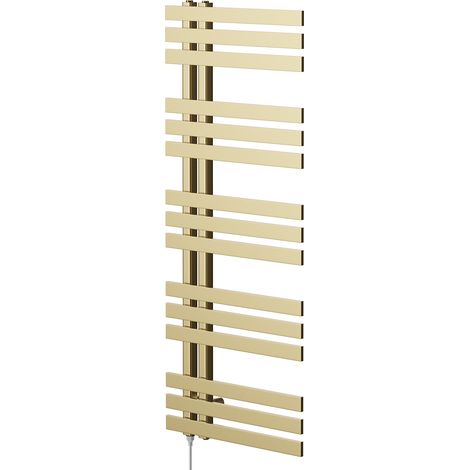 Colore Holden Brushed Brass 1200mm x 500mm Designer Electric Heated Towel Rail (1/5)