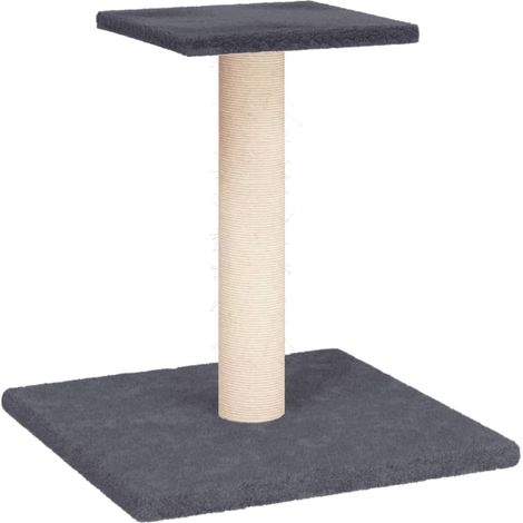 Tiragraffi per gatti mobili torre arrampicata giocattolo raschietto grattacielo piattaforma da arrampicata con piattaforma scura 38 cm grigio 020022729