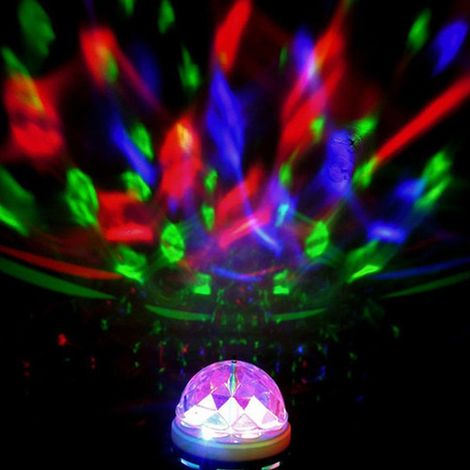 Ampoule LED rotative E27 pour karaoké, éclairage confidentiel, projecteur de scène LED, ampoule boule magique rotative sept couleurs (1/5)