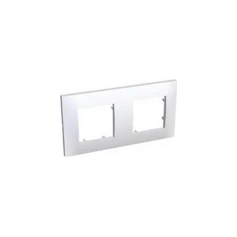 Schneider ALB45652 Plaque blanc Altira 2 postes - horizontale - entraxe 71mm