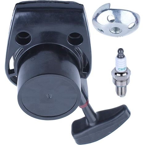 Kit de démarreur à rappel, cliquet, patte de fixation et bougie d'allumage Adefol pour Honda GX35 GX35NT HHT35S UMC435A moteur de coupe-herbe 28400-Z0Z-305 (1/5)