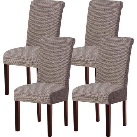 Stuhlhussen 4er Set, Stretch Stuhlbezug abnehmbar & waschbar für Bankett (1/5)