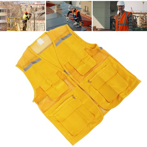 Freiwilligenweste, Arbeitskleidung, Kleidung für soziale Hilfstätigkeiten, Werbekleidung für Freiwillige, Weste mit mehreren Taschen, Modell 1M (1/5)
