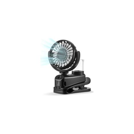 Clip-On-Ventilator mit 4 Geschwindigkeitsstufen – LED-Anzeige – USB-aufladbar – Kompakt und leicht für den Einsatz im Freien und im Büro (1/5)