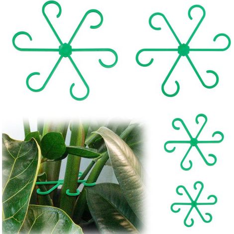 Set da 48 pezzi di supporti per steli di piante, stabilizzatori in plastica per piante rampicanti da interno, supporti riutilizzabili per piccole piante di bardana (1/5)
