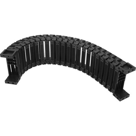 Chaîne porte-câbles nylon flexible silencieuse, série industrielle, chemin de câbles tracté, S40 x 125, 0,7 mètre ou 1 mètre, fourniture d'usine. (1/5)