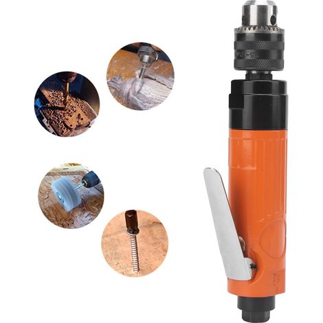 Perceuse pneumatique droite à engrenages 3/8", perceuse pneumatique de qualité industrielle, perceuse pneumatique 10 mm, machine de perçage pneumatique KP-556A (style américain)