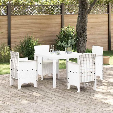 Garten Essgruppe 5 pcs Weiß Polypropylen (1/5)