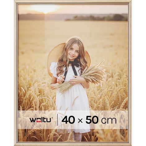 WOLTU Cornice per Foto Portafoto da Parete Album Moderno Wall Décor 40x50cm Oro (1/5)
