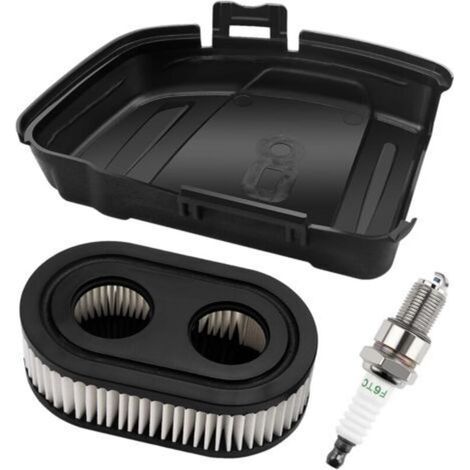 594575 Couvercle de Filtre à Air, Bougie d'allumage F6TC, Filtre à Air Tondeuse, Compatible avec Moteur Briggs & Stratton Série 650EXI 675EXI 675IS Remplace 594575 798452