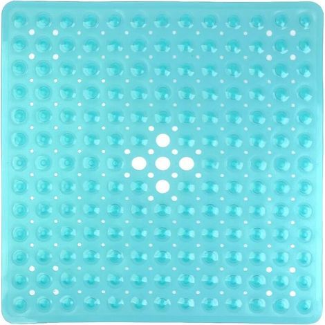 Green Mobility – Quadratische, rutschfeste PVC-Duschmatte 53 x 53 cm, Badematte mit Saugnäpfen für Küche und Bad – Grün (1/5)
