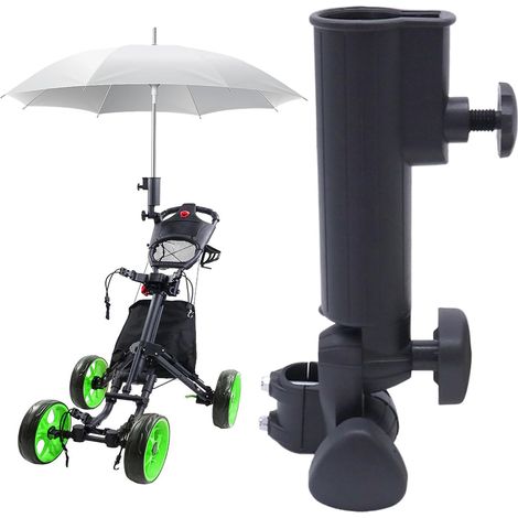 Soporte para sombrilla de golf, accesorio para carrito de golf de fácil instalación, ajustable universalmente, para carrito de bicicleta, silla de playa y silla de ruedas. (1/5)