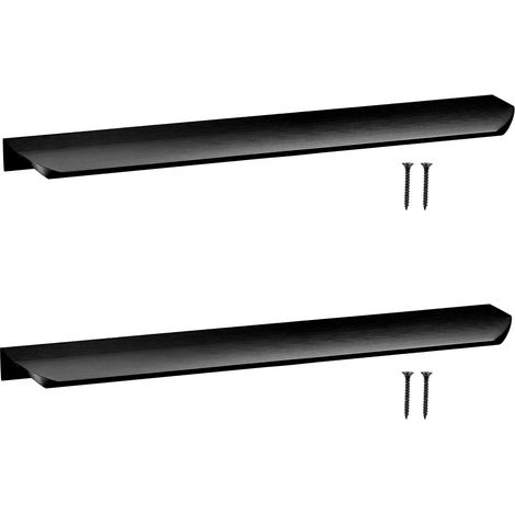Maniglia per mobili Modern Edge in alluminio nero opaco, 276 mm, 2 pezzi (1/5)
