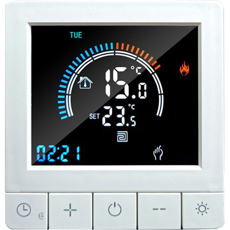 Termostato digitale WiFi programmabile con schermo LCD – Sensore NTC – Programmazione settimanale – Blocco di sicurezza per bambini – Installazione semplice (1/5)