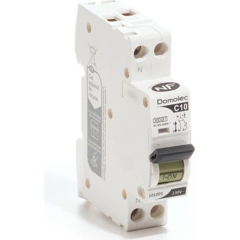 Disyuntor DOMOLEC 10A fase + neutro AUTRES