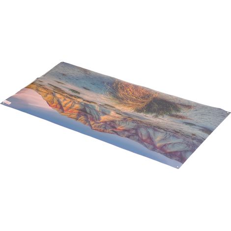 Poster pour aquarium, motif montagne et désert, autocollant, 3D, PVC, décoration de fond pour aquarium, 61 x 30 cm / 24 x 11,8 pouces (1/5)