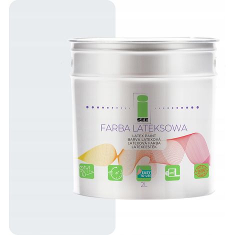 PITTURA MURALE AL LATTICE BIANCO AZZURRO SPORCO 2L NEGOZIO DI FABBRICA (1/5)