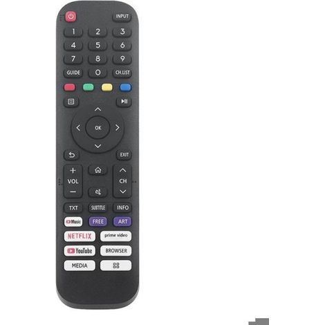 Télécommande - Pour Hisense Vidaa Smart TV - Modèles 32A45GV 40H5G 40A4GV 40A40GV 40A40GMV 40H55G 40A4HV - Noir - 1 Pièce (1/5)
