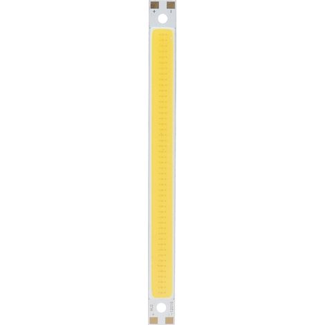 Panneau LED COB 10W 1000lm 3000-6500K 12-14V, source lumineuse intégrée, blanc chaud, 120x10mm.