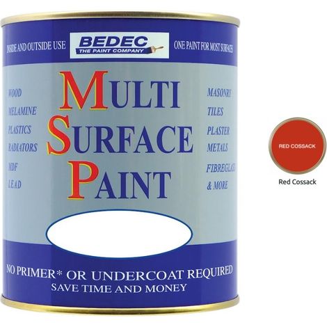 Bedec Multi Surface Paint - Gloss - Red Cossack - 250ml
