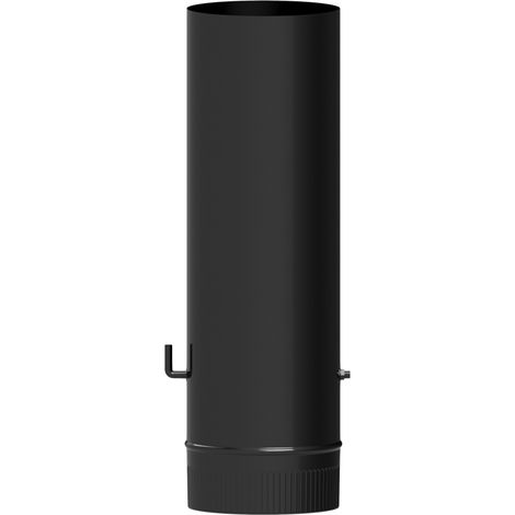 Tubo Fornello Acciaio Vetrificato Nero Ø 100 mm. Con chiave