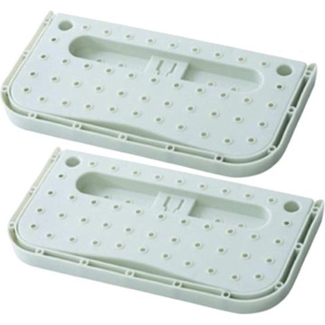 Étagère à chaussures suspendue - Lot de deux - Étagère à pantoufles - Matériau PP - Rangement pour chaussures - Infini - Pliable - 28 x 14 x 2 cm - Bleu (1/5)