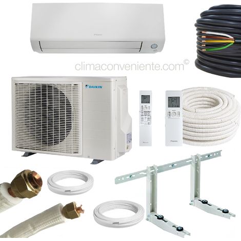 Climaconveniente – Climatiseur réversible mural Daikin 9000 BTU – Mono-split 2.5 kW FTXM25A RXM25A – A+++ – Kit d'installation 5m inclus – Idéal pour 15-25 m² (1/4)