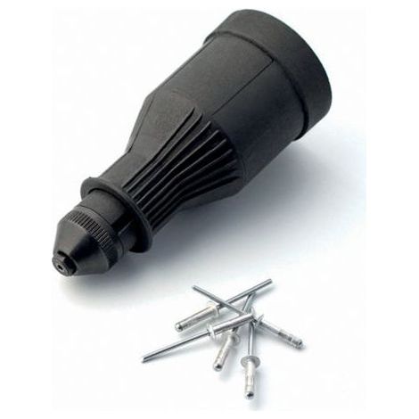 Pistolet à rivet pour perceuse sans fil électrique - Outil de rivetage sans fil - Adaptateur d'écrou - Avec 3 têtes convertibles + 40 rivets pop-Chrom (1/5)