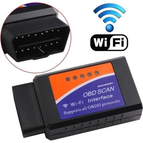 Scanner de diagnostic OBD2 - ELM327 - WIFI - Compatible iPhone et Android - Portée 50 pi (1/4)