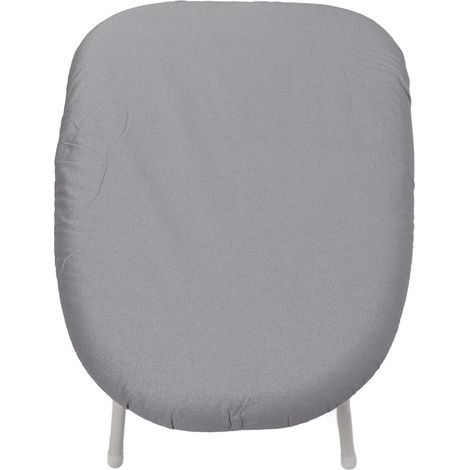 Table à repasser de voyage, plateau pliable, pieds et housse en coton, gris élégant (1/5)