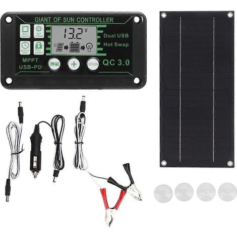 600-W-Solarpanel-Set mit 100-A-Laderegler für ein Solarladesystem im Außenbereich für Wohnmobile, Boote und Anhänger.