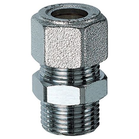 5070 - Nipplo Niplex MASCHIO cromato tipo ridotto - Misura 3/8" x 10 tenuta gomma 5070 38G10