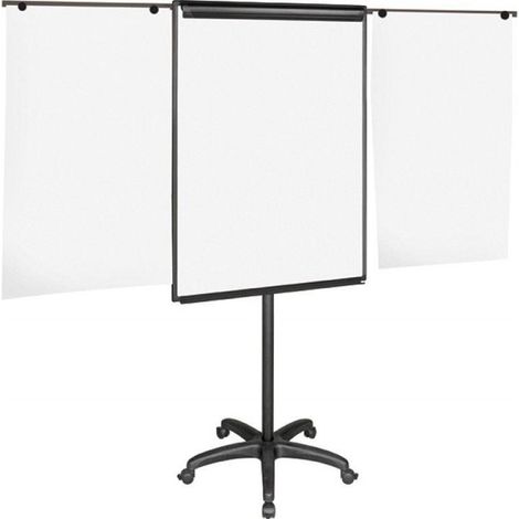 Bi-Office Tableau Mobile Magnétique Noir 70 x 100 cm