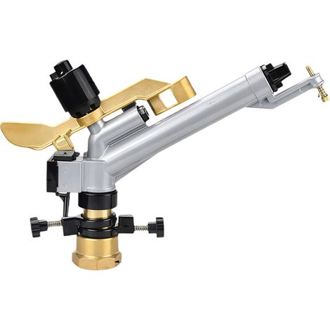 Irrigatore metallico girevole a 360 gradi, facile da montare.