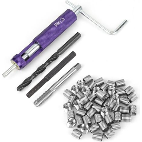Kit de réparation de filetage, insert de vis, M8 x 2D en acier inoxydable facile à entretenir pour éviter de se desserrer (1/5)